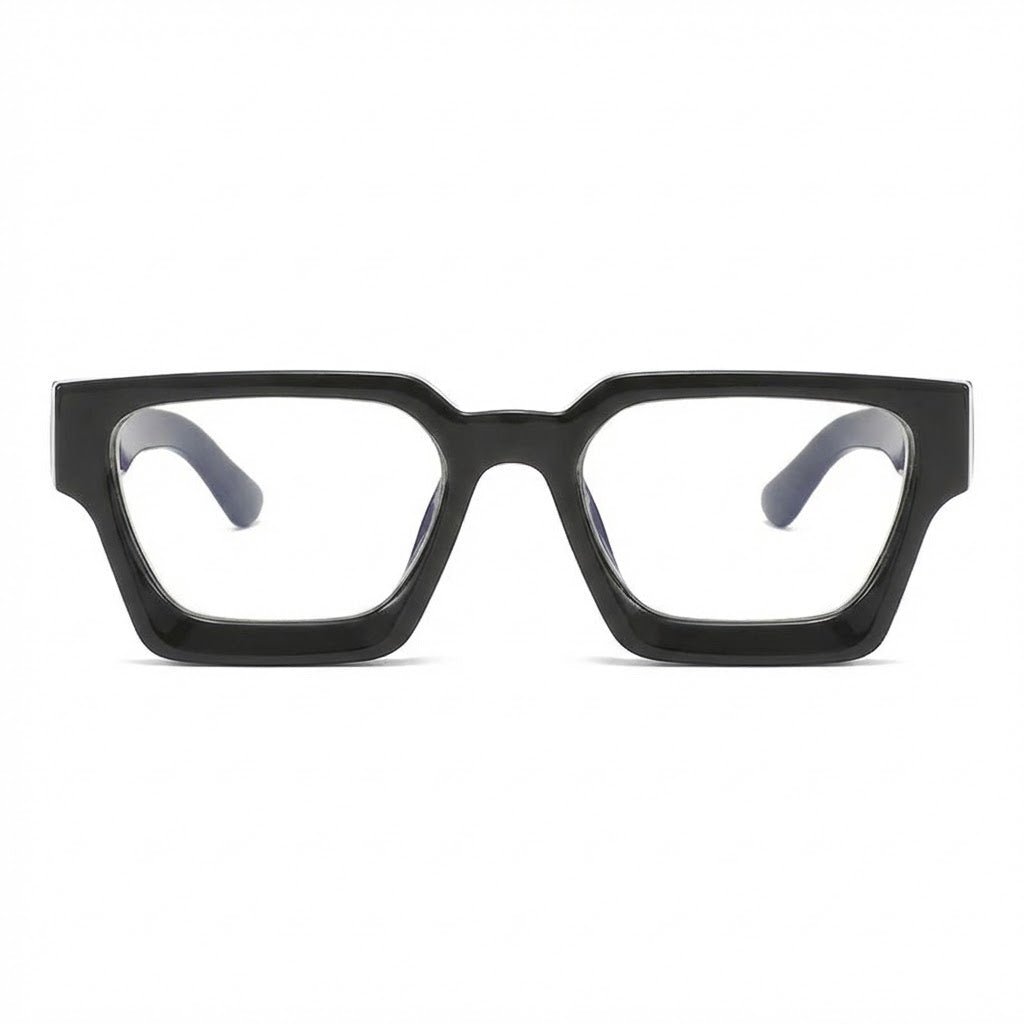Lunettes Anti-Reflet Photogray – Lunette Carrée Structurée Noire
