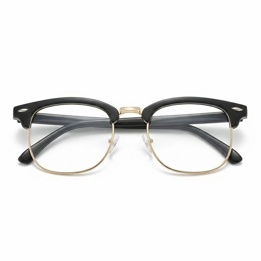 Lunettes Anti-Reflet Photogray – Lunette Demi-Cerclée Noir Doré