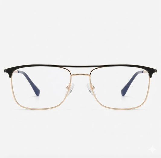 Lunettes photogray fines rectangulaires en métal – Amzi Optique Dakar