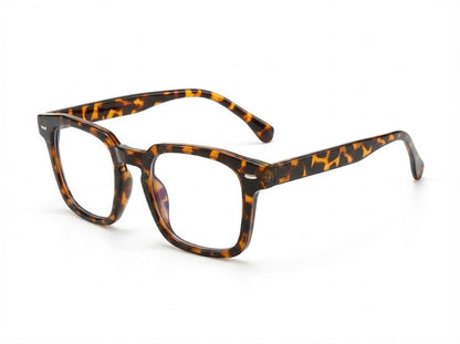 Lunettes Anti-Reflet Photogray – Lunette marron Carrée à Détails Métalliques