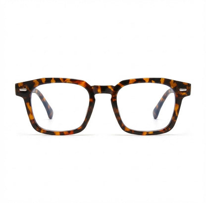 Lunettes Anti-Reflet Photogray – Lunette marron Carrée à Détails Métalliques