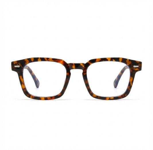 Lunettes Anti-Reflet Photogray – Lunette marron Carrée à Détails Métalliques