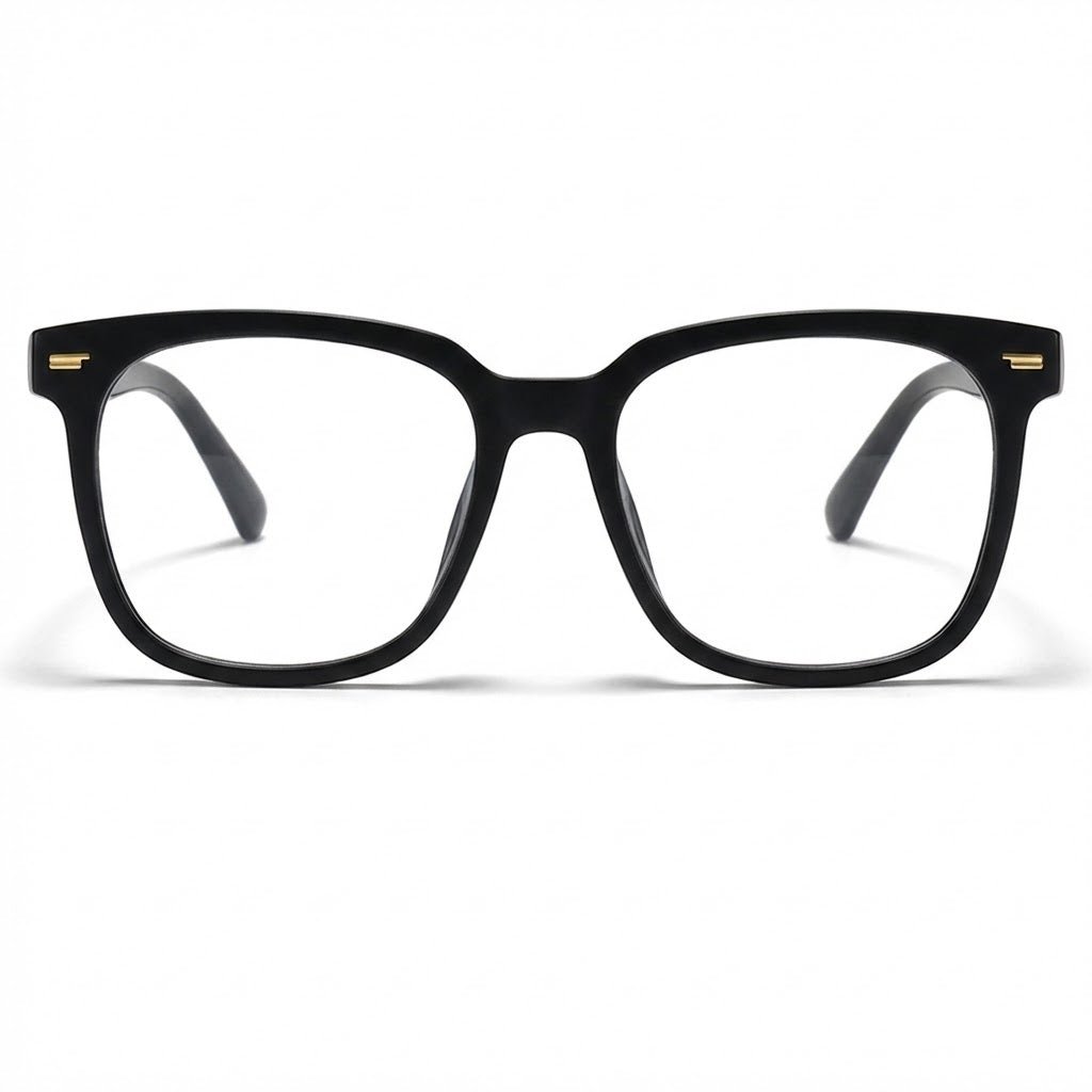 Lunettes Anti-Reflet Photogray – Monture Carrée Épaisse Noire