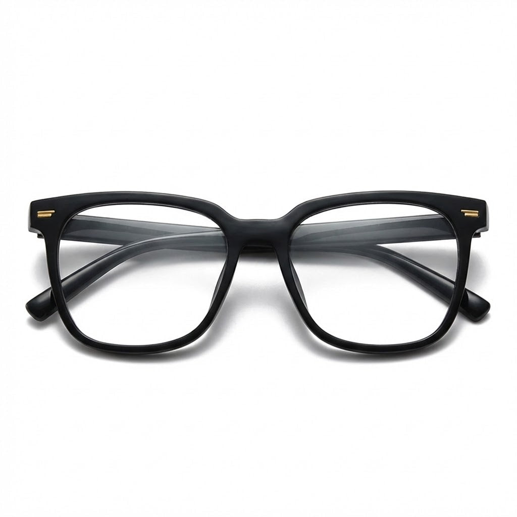 Lunettes Anti-Reflet Photogray – Monture Carrée Épaisse Noire
