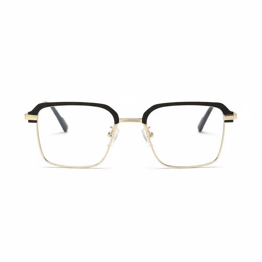 Lunettes Anti-Reflet Photogray – Monture Carrée Noir et doré