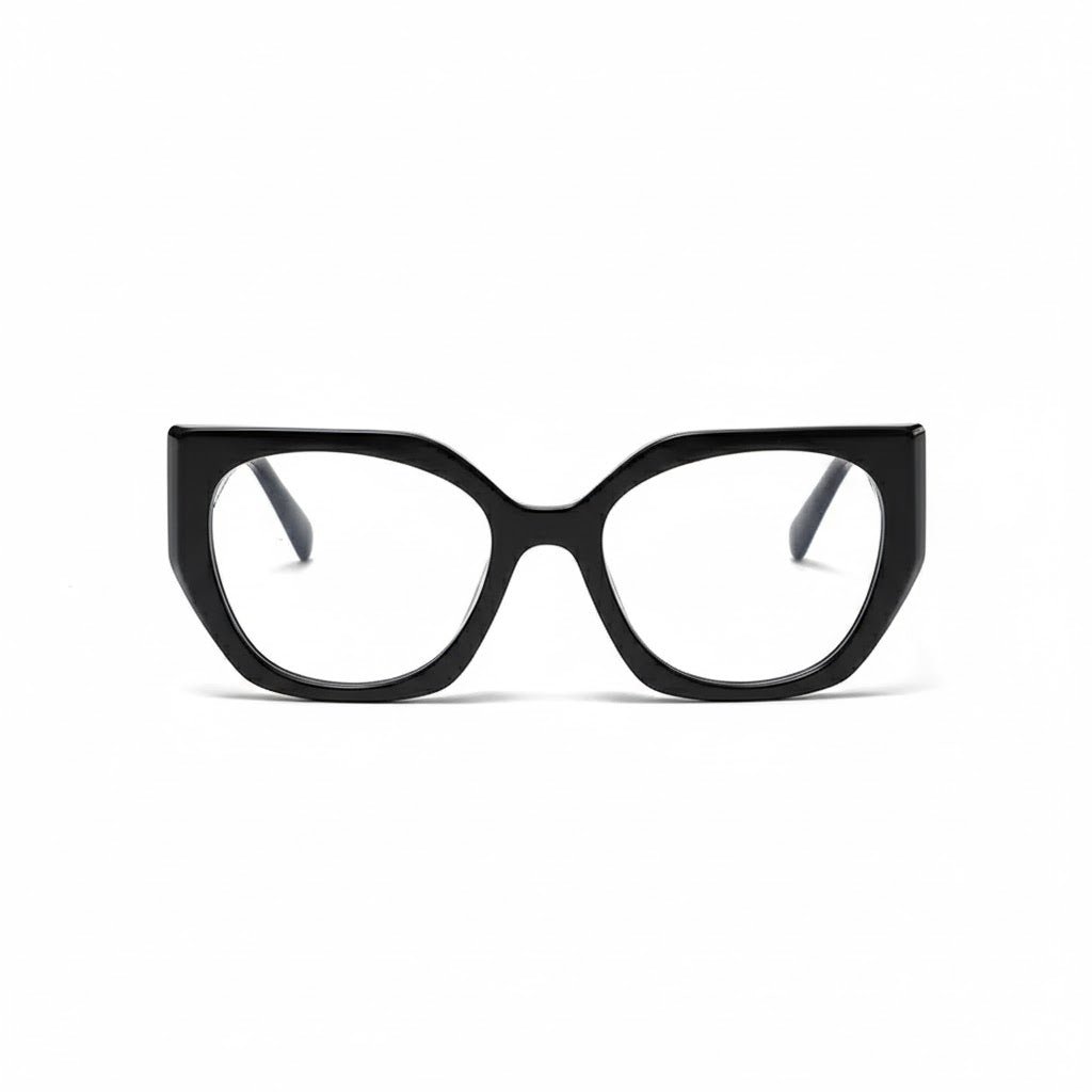 Lunettes Anti-Reflet Photogray – Monture Noire Carrée Angulaire