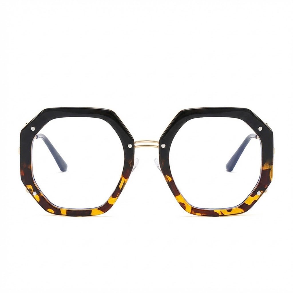 Lunettes Anti-Reflet Photogray – Monture Octogonale Écaille