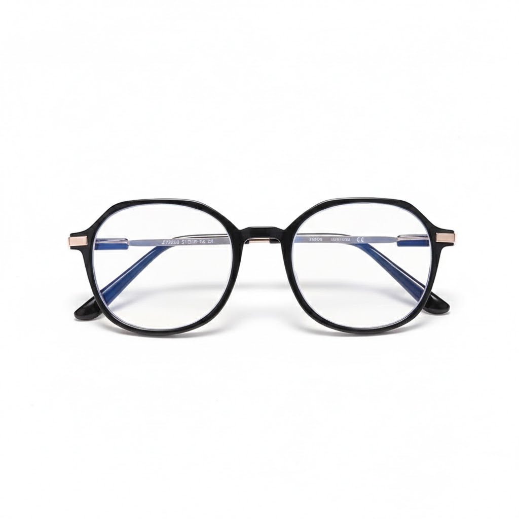 Lunettes Anti-Reflet Photogray – Monture Ronde Fine Noire