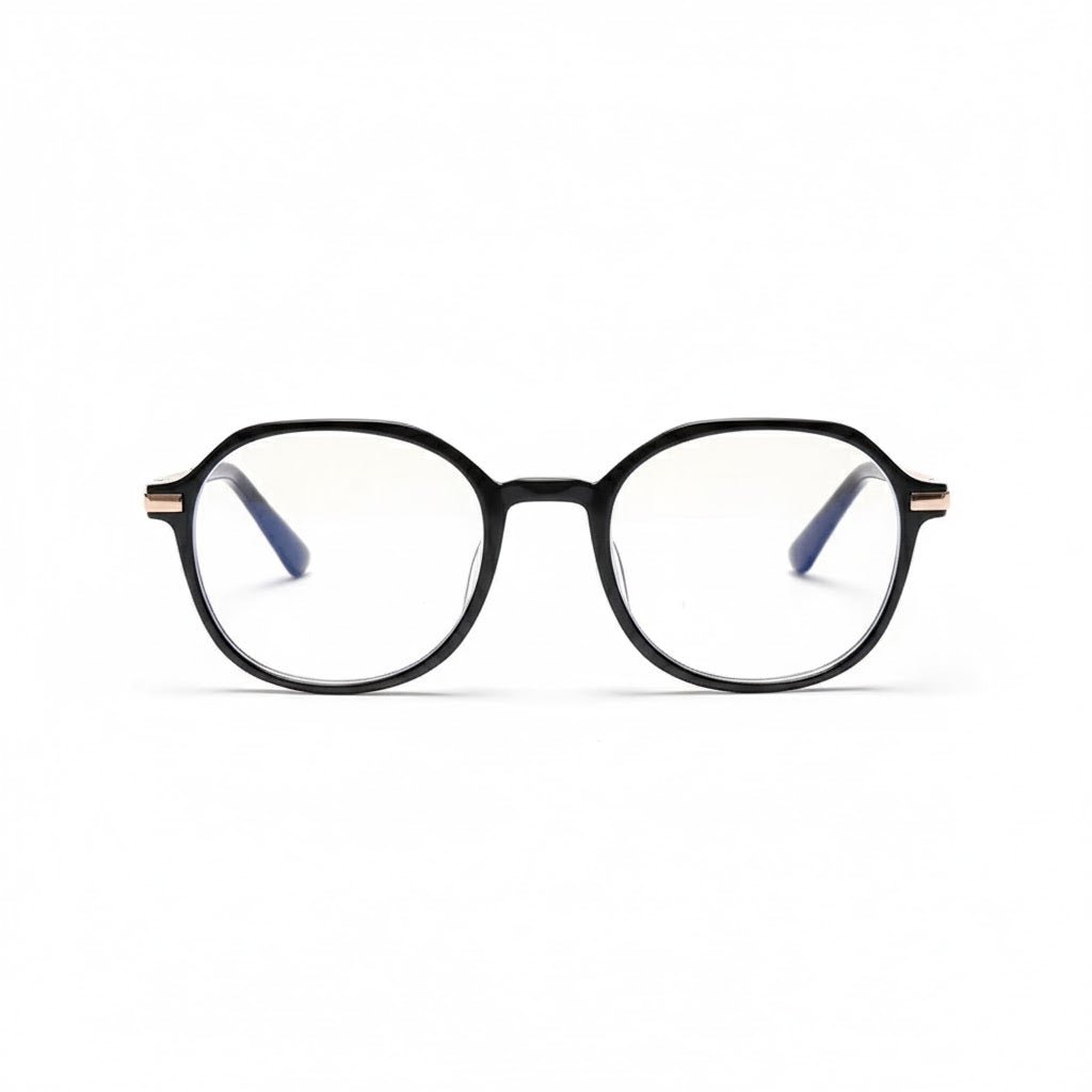 Lunettes Anti-Reflet Photogray – Monture Ronde Fine Noire