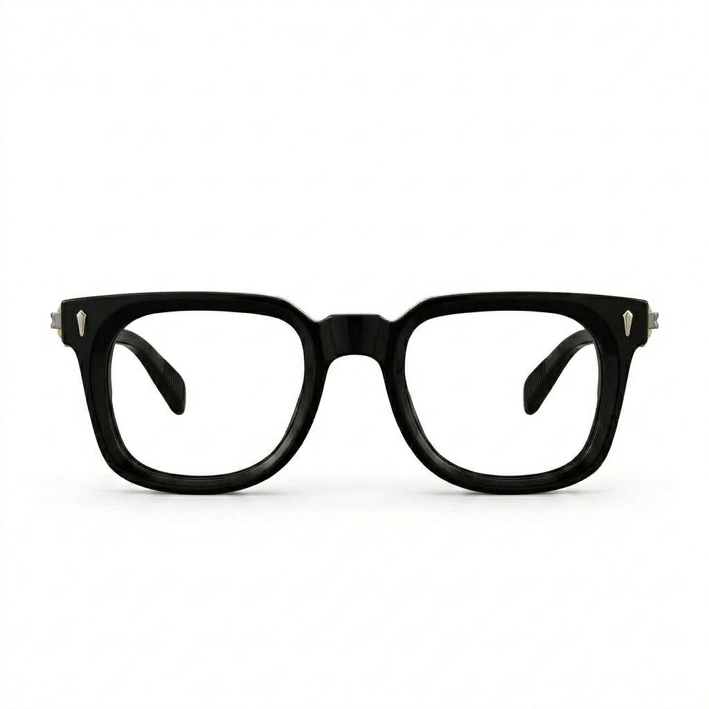 Lunettes Cartier Photogray Anti-Reflet Blue cut – Carré noir avec charnière articulée en métal ciselé