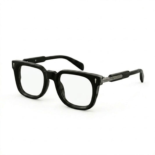 Lunettes Cartier Photogray Anti-Reflet Blue cut – Carré noir avec charnière articulée en métal ciselé