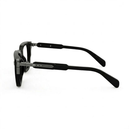 Lunettes Cartier Photogray Anti-Reflet Blue cut – Carré noir avec charnière articulée en métal ciselé