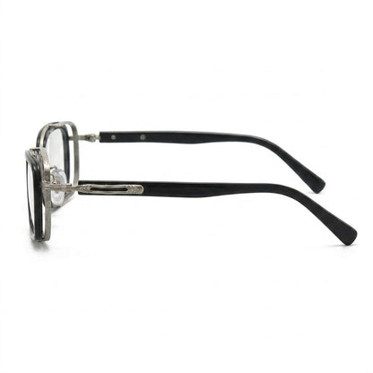 Lunettes Cartier Photogray Anti-Reflet – Carré Bimatière Noir et Argent Double Contour
