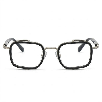 Lunettes Cartier Photogray Anti-Reflet – Carré Bimatière Noir et Argent Double Contour