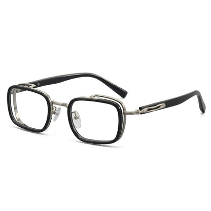 Lunettes Cartier Photogray Anti-Reflet – Carré Bimatière Noir et Argent Double Contour