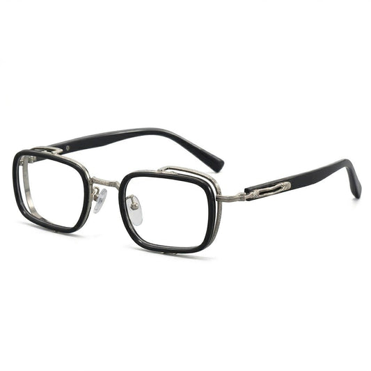 Lunettes Cartier Photogray Anti-Reflet – Carré Bimatière Noir et Argent Double Contour