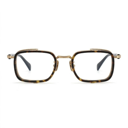 Lunettes Cartier Photogray Anti-Reflet – Carré Bimatière Noir et Doré Double Contour