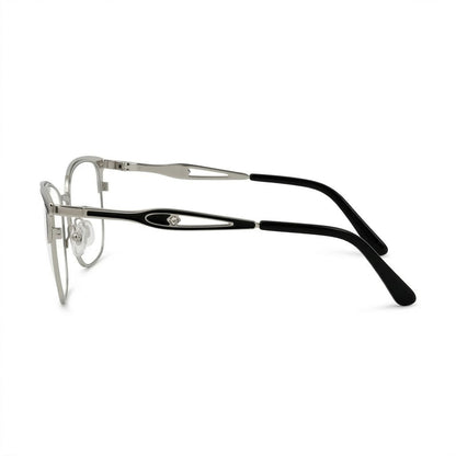 Lunettes Cartier Photogray Anti-Reflet – Cat Eye Argentée À Bords Noirs