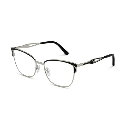 Lunettes photogray cat eye argentée à bords noirs – Amzi Optique Dakar