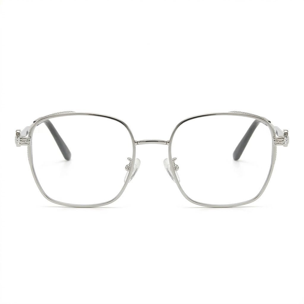 Lunettes Cartier Photogray Blue Cut Anti-Reflet – Métal Argenté Branches Tressées