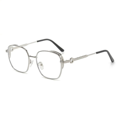 Lunettes Cartier Photogray Blue Cut Anti-Reflet – Métal Argenté Branches Tressées
