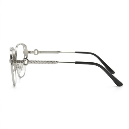 Lunettes Cartier Photogray Blue Cut Anti-Reflet – Métal Argenté Branches Tressées