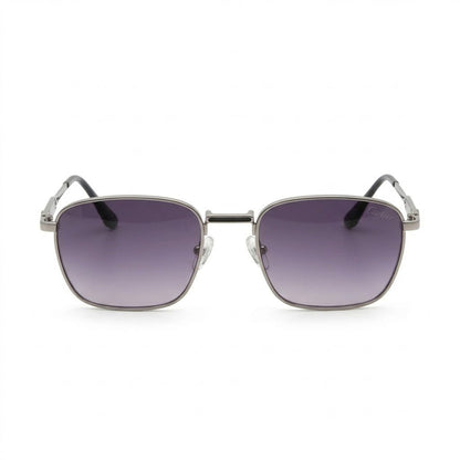 Lunettes de soleil Cartier – Carré en métal argenté aux verres violets dégradés