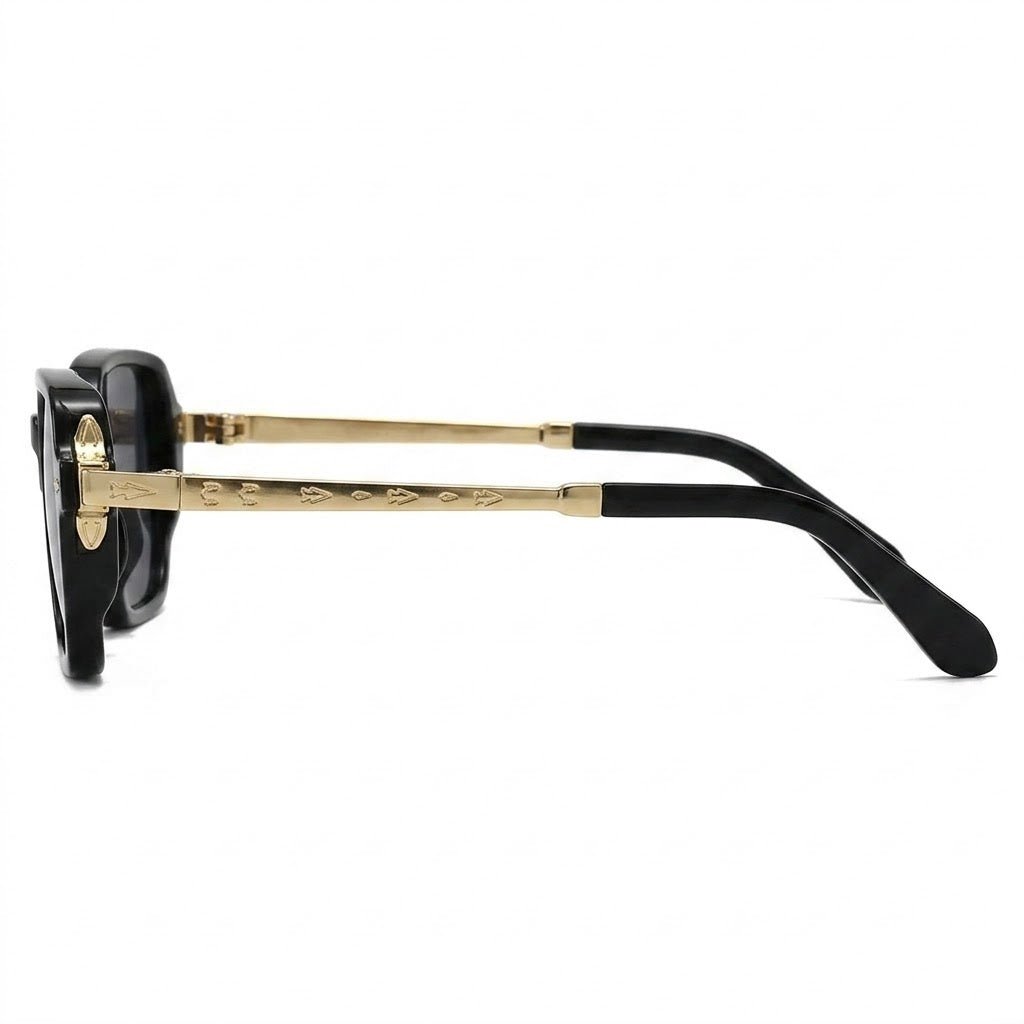 Lunettes de Soleil Cartier – Petite Monture Noire et Or Élégante