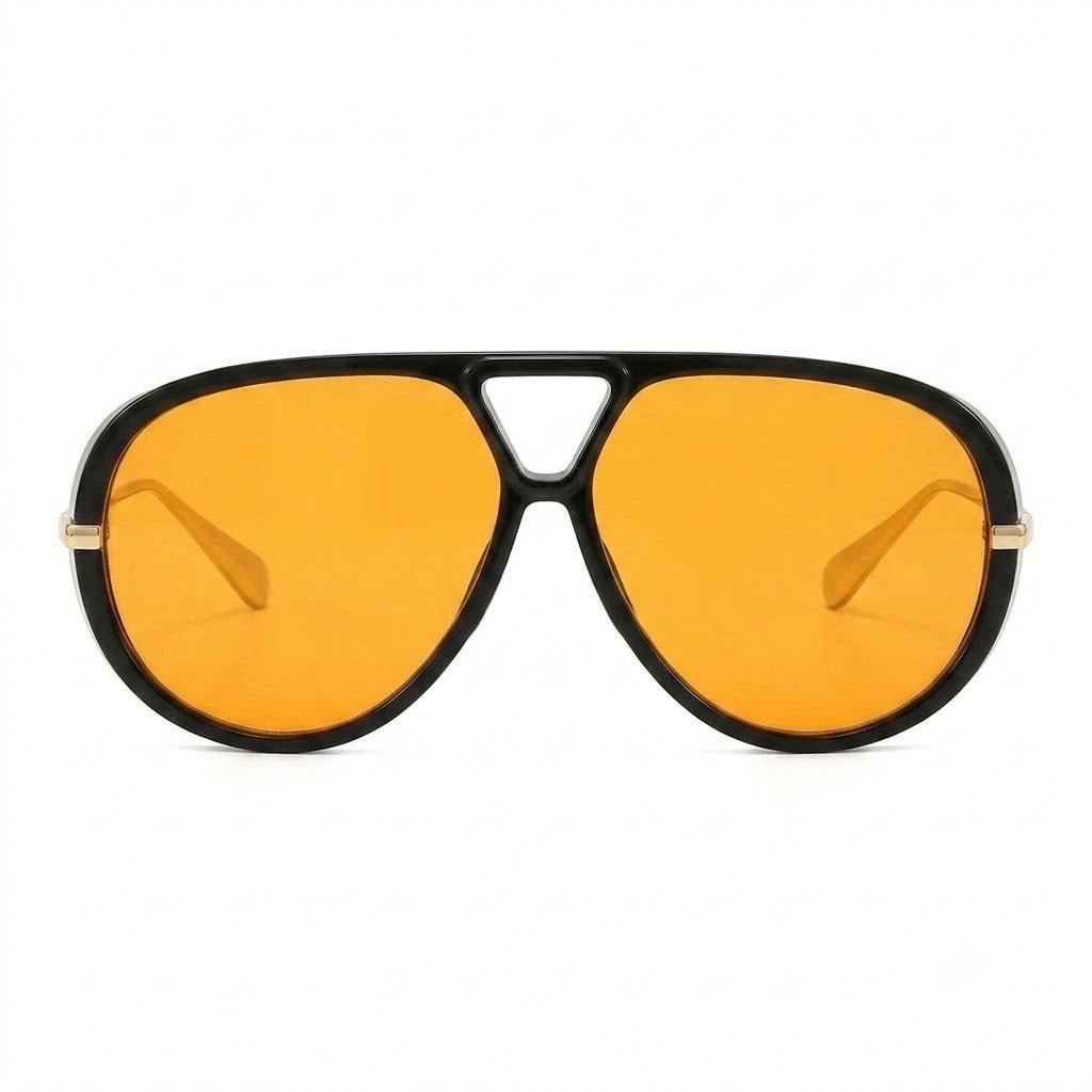 Lunettes de soleil – Ligne oversize jaune