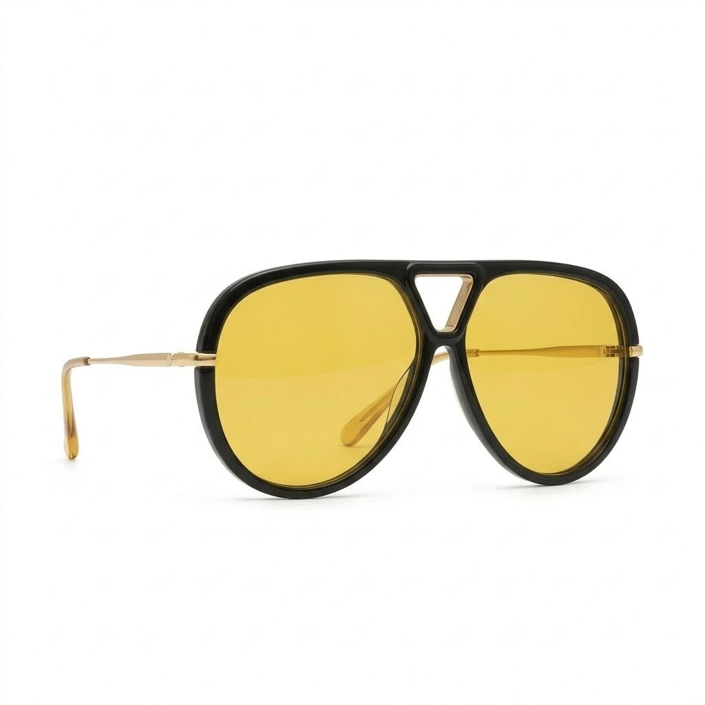Lunettes de soleil – Ligne oversize jaune