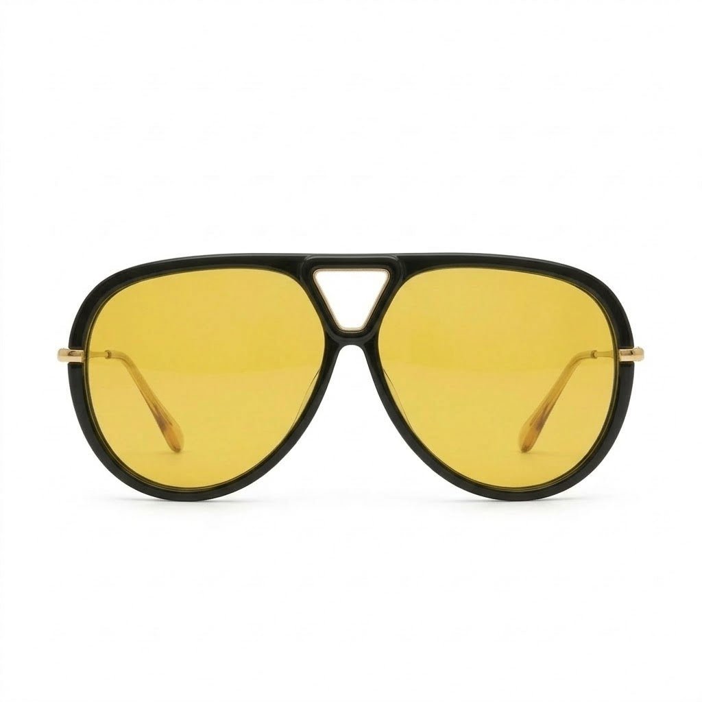 Lunettes de soleil – Ligne oversize jaune