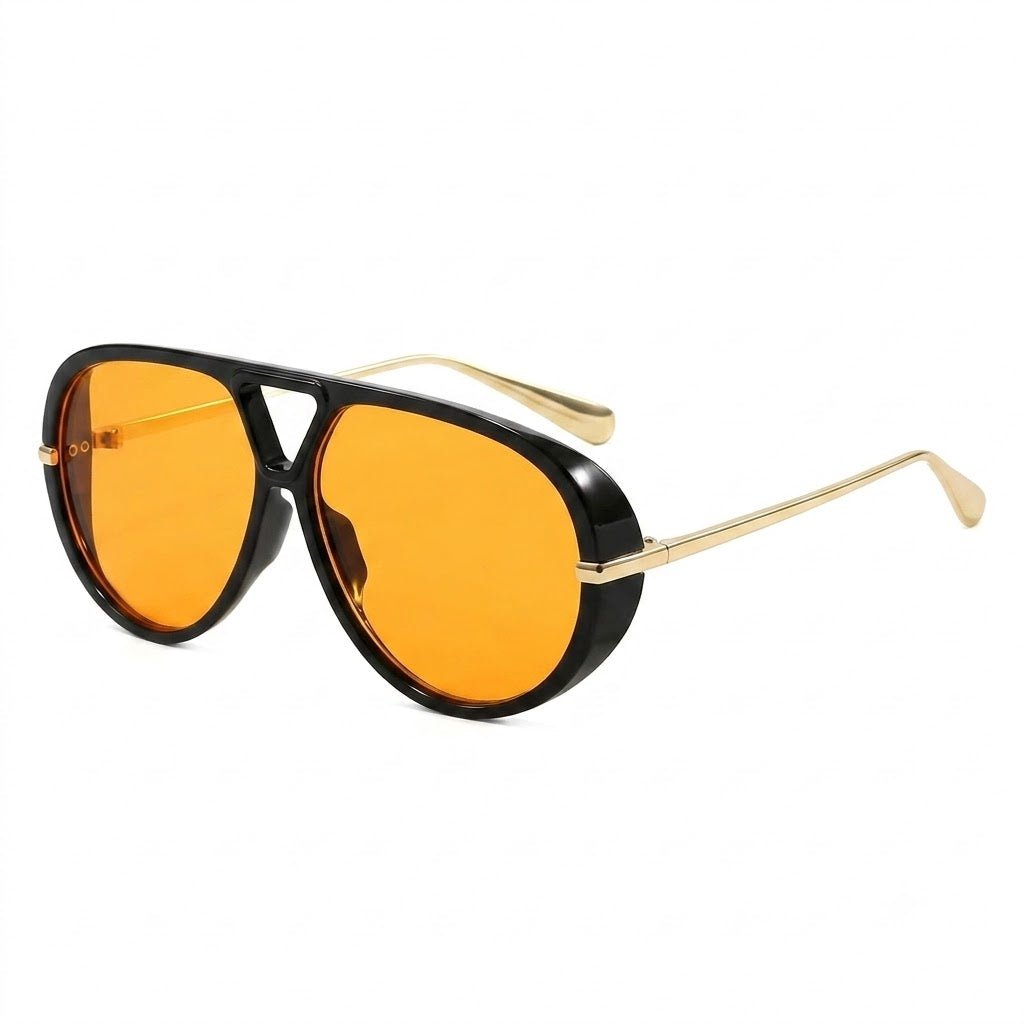 Lunettes de soleil oversize jaunes forme pilote – Amzi Optique Dakar