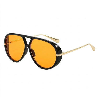 Lunettes de soleil oversize jaunes forme pilote – Amzi Optique Dakar