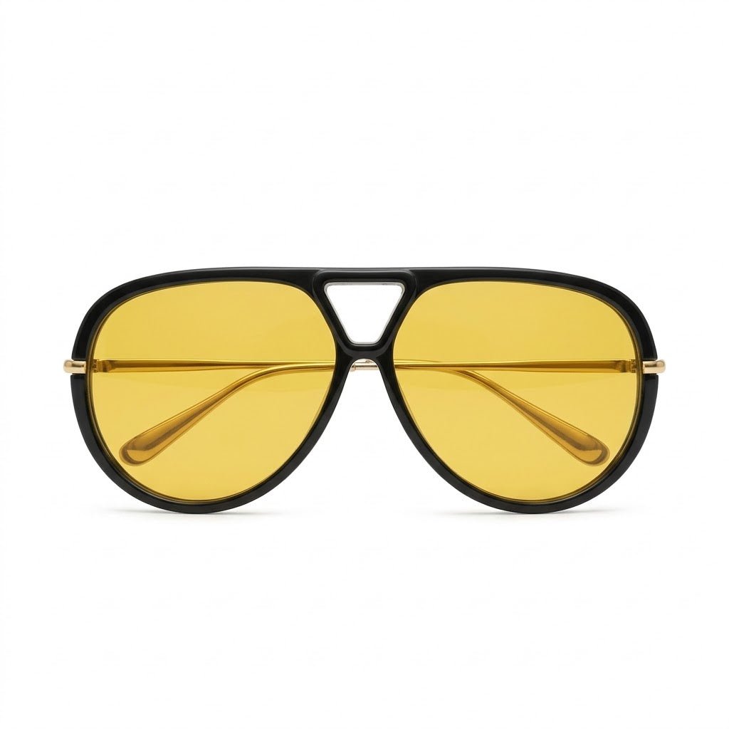 Lunettes de soleil – Ligne oversize jaune