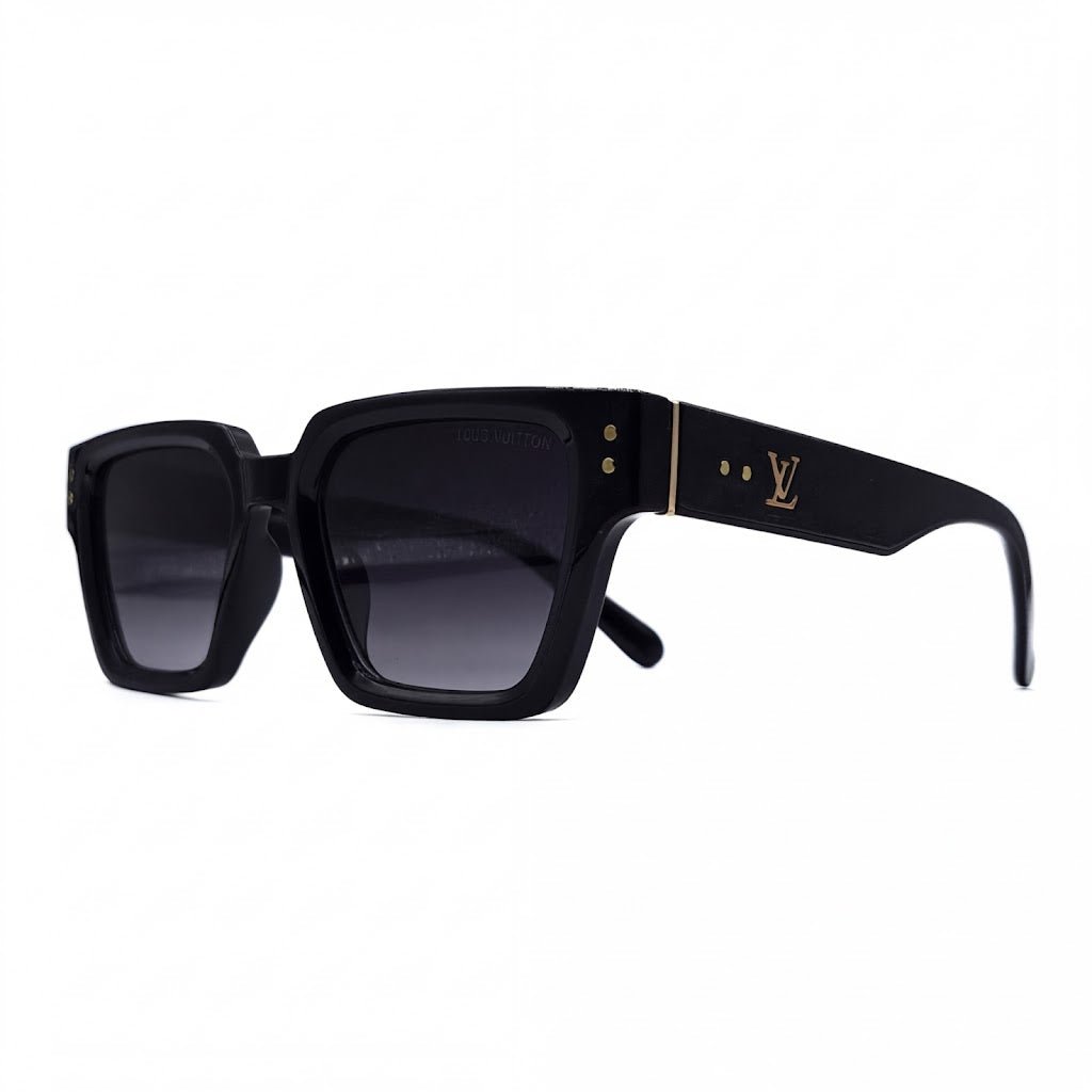 Lunettes de soleil Louis Vuitton – Carré noir épais à verres dégradés
