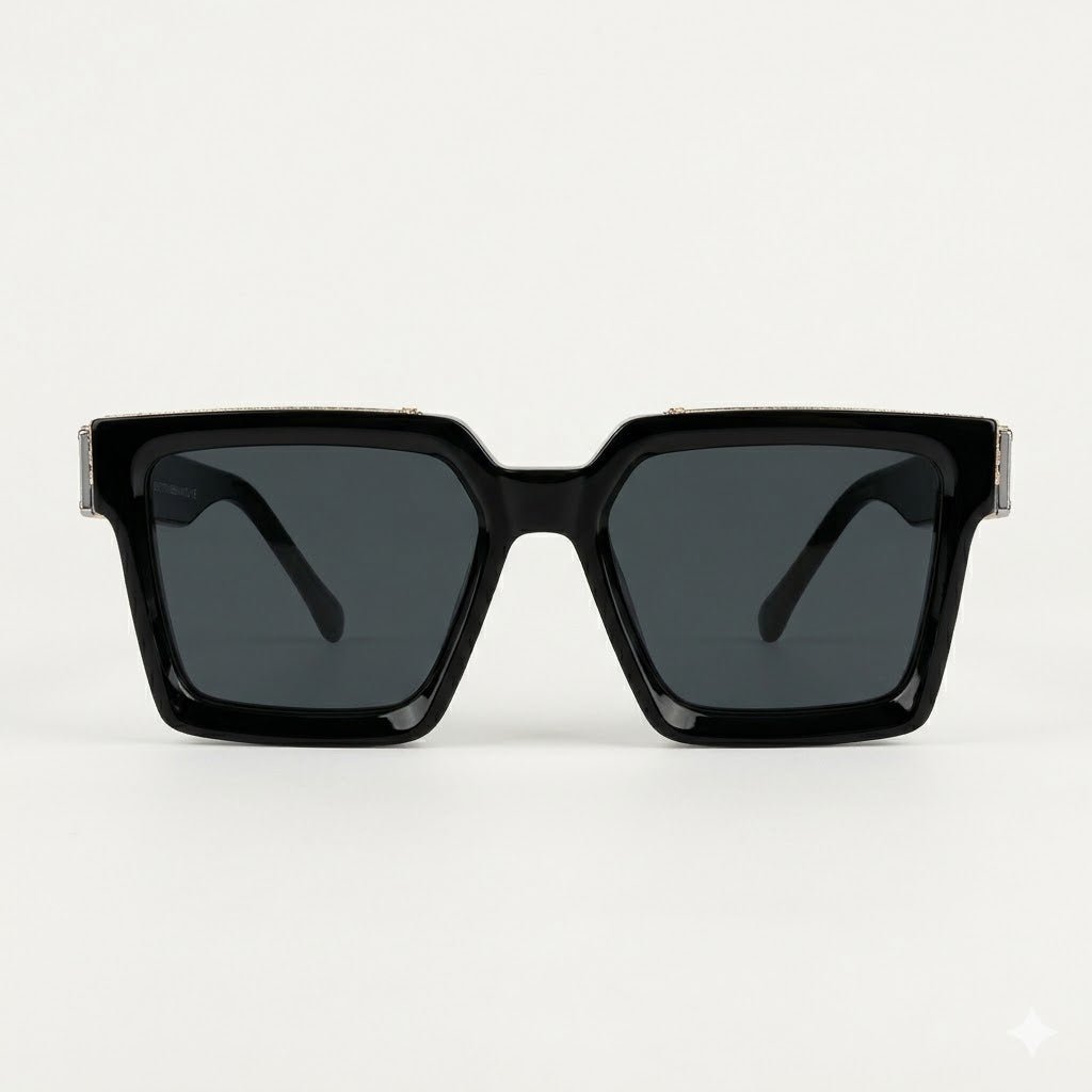 Lunettes de soleil Louis vuitton – Monture épaisse noire finition brillante
