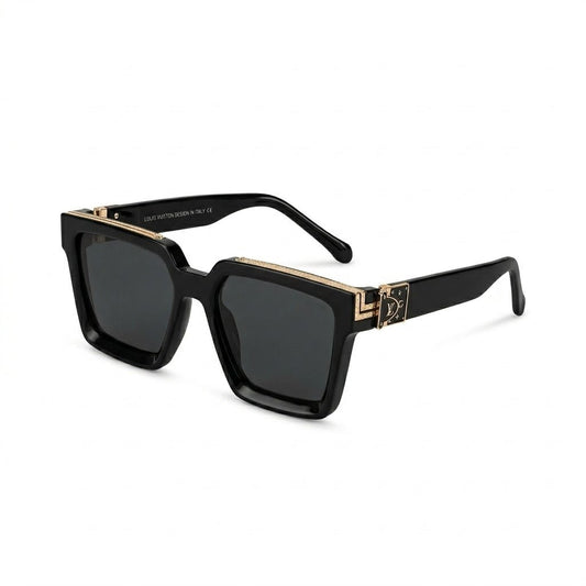 Lunettes de soleil Louis vuitton – Monture épaisse noire finition brillante