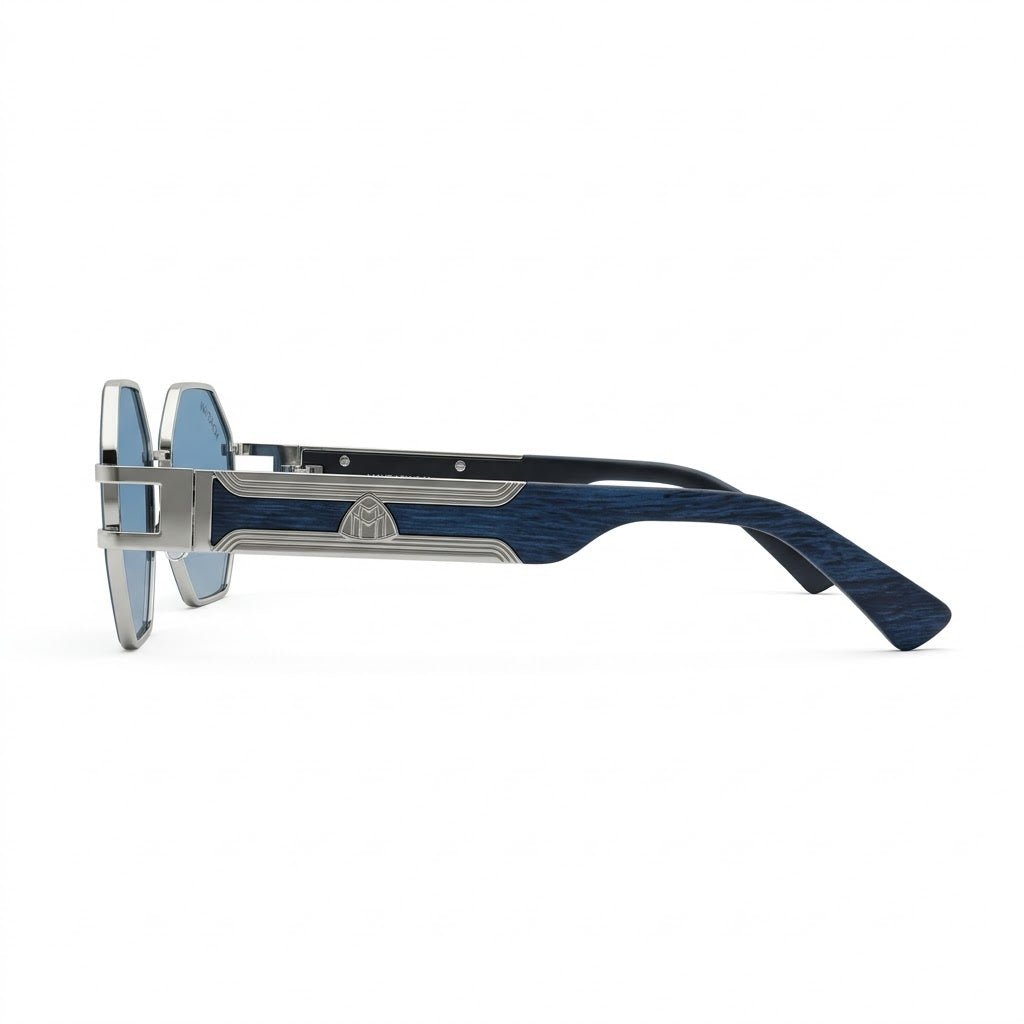 Lunettes de soleil Maybach – Ligne bleue argentée