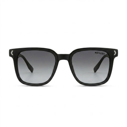 Lunettes de Soleil Moscot – Carré Noir Mat Verres Gris Dégradés