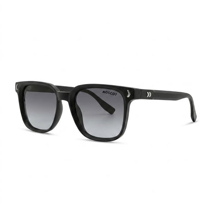Lunettes de Soleil Moscot – Carré Noir Mat Verres Gris Dégradés