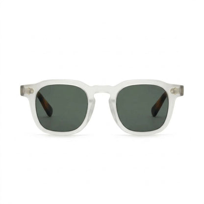 Lunettes de Soleil Moscot – Monture Bicolore Cristal et Écaille Style Rétro