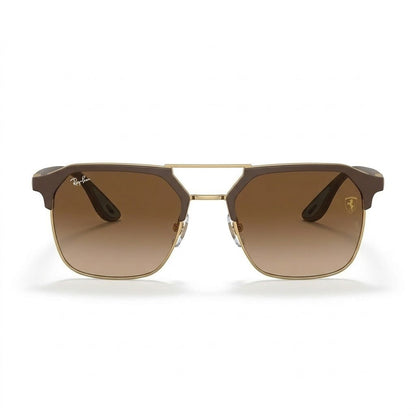 Lunettes de soleil Ray Ban – Clubmaster marron et or dégradé