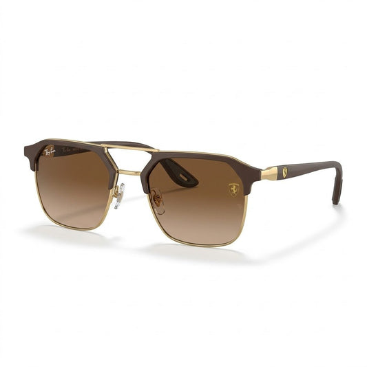 Lunettes de soleil Ray Ban – Clubmaster marron et or dégradé