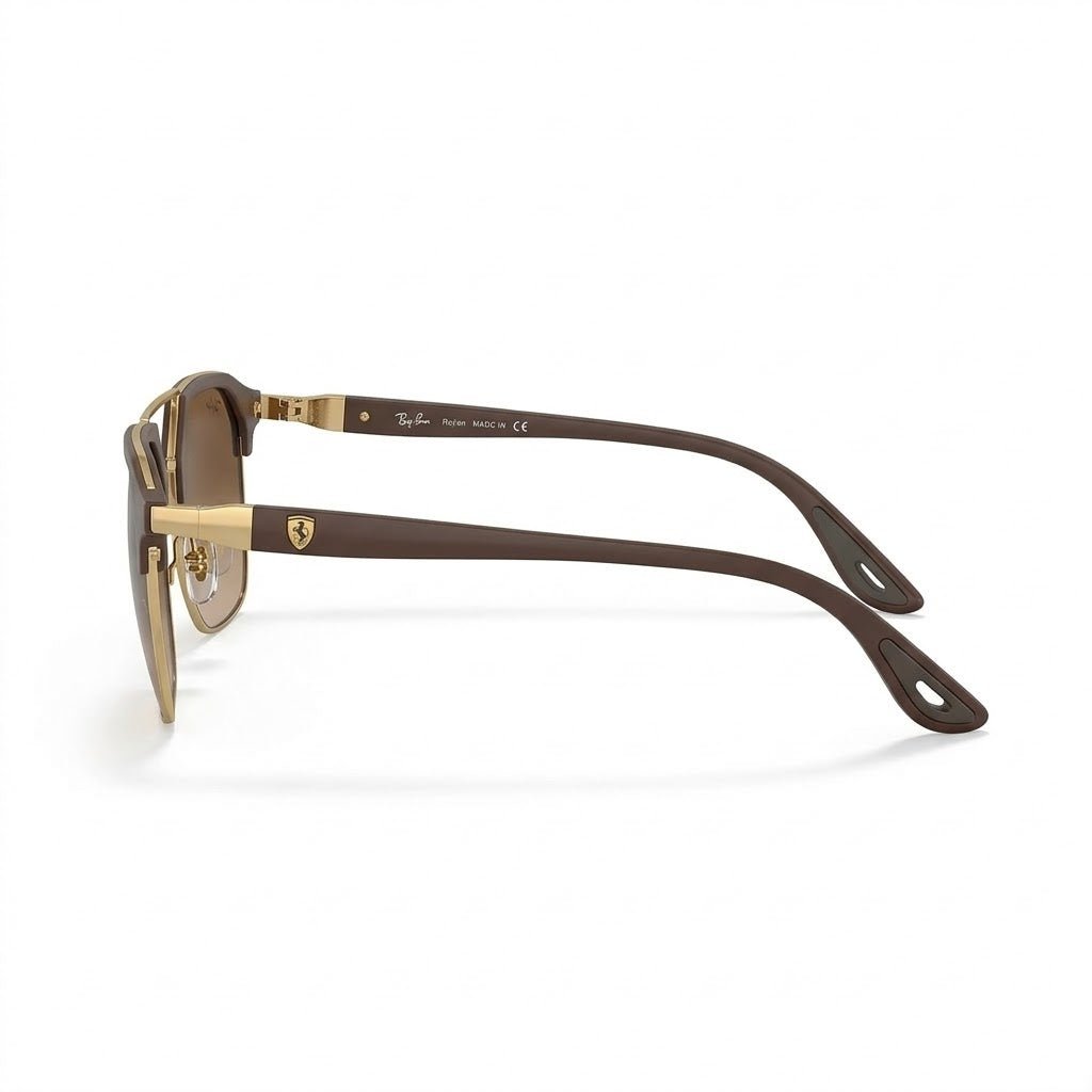 Lunettes de soleil Ray Ban – Clubmaster marron et or dégradé