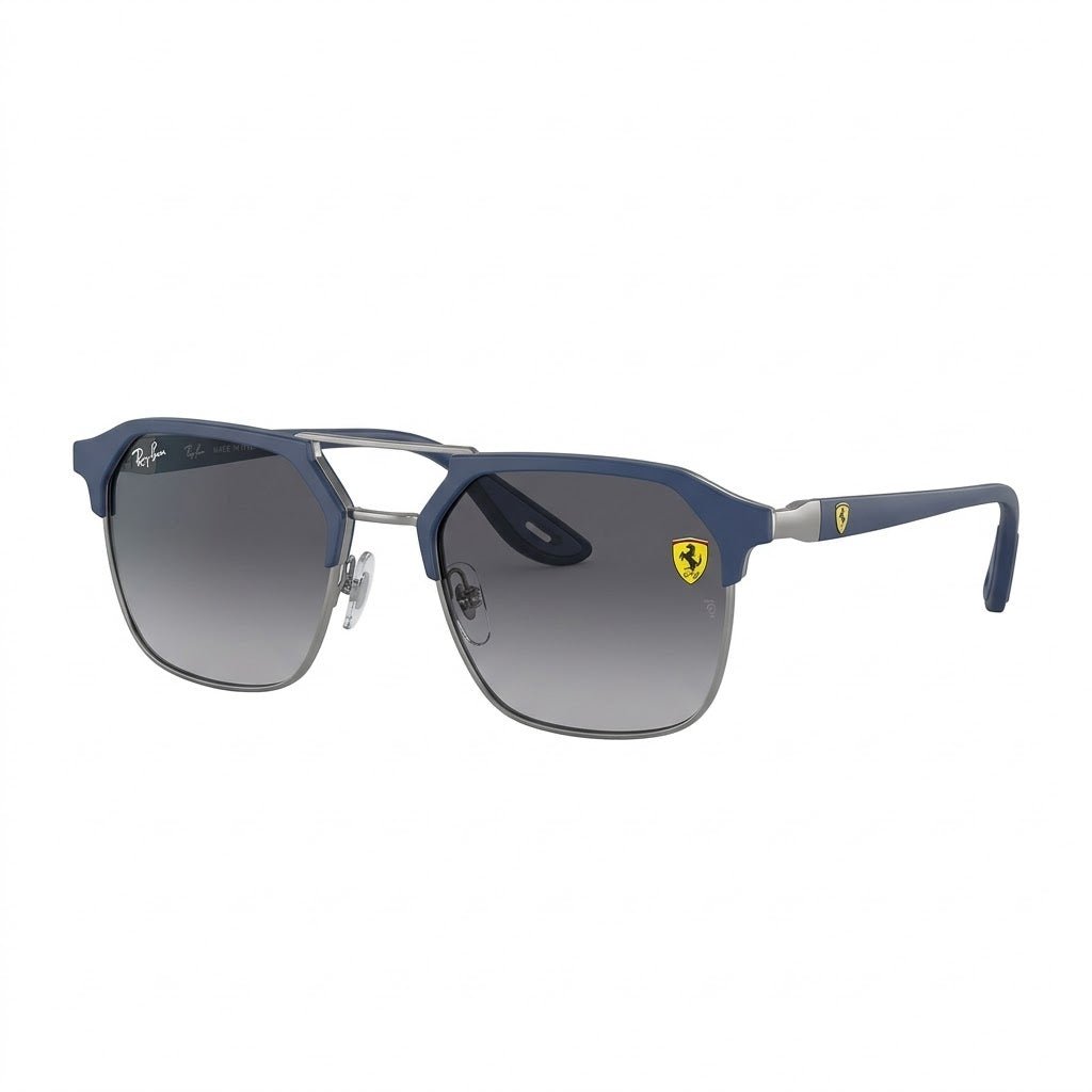 Lunettes de soleil Ray-Ban Tech – Monture bleue, verres gris dégradés