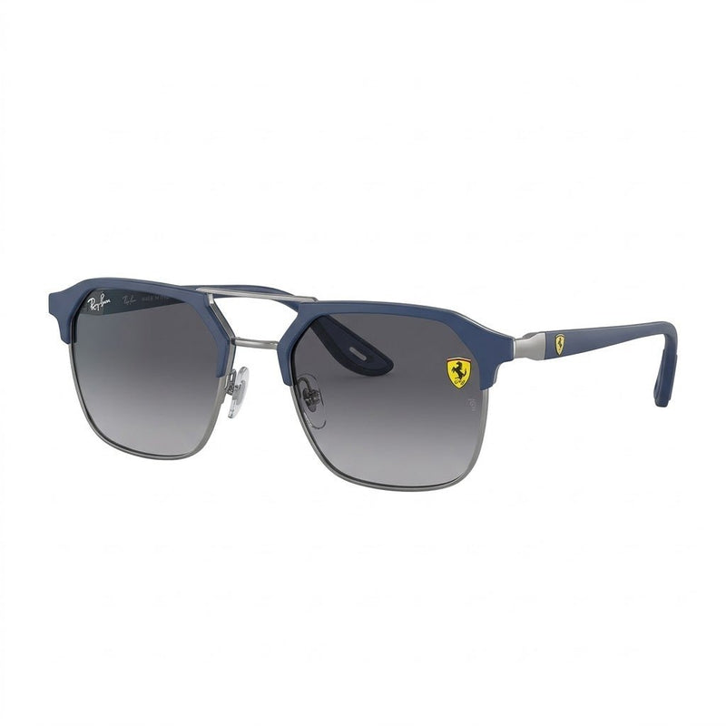 Lunettes de soleil Ray-Ban Tech – Monture bleue, verres gris dégradés