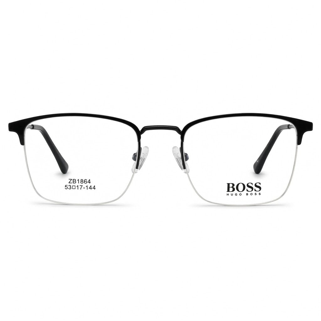 Lunettes Hugo Boss Photogray Anti-Reflet Blue Cut – Browline Noir En Métal Fin