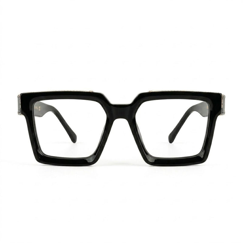 Lunettes Louis Vuitton Photogray Anti-Reflet Blue Cut – Carré Noir Oversize Doré