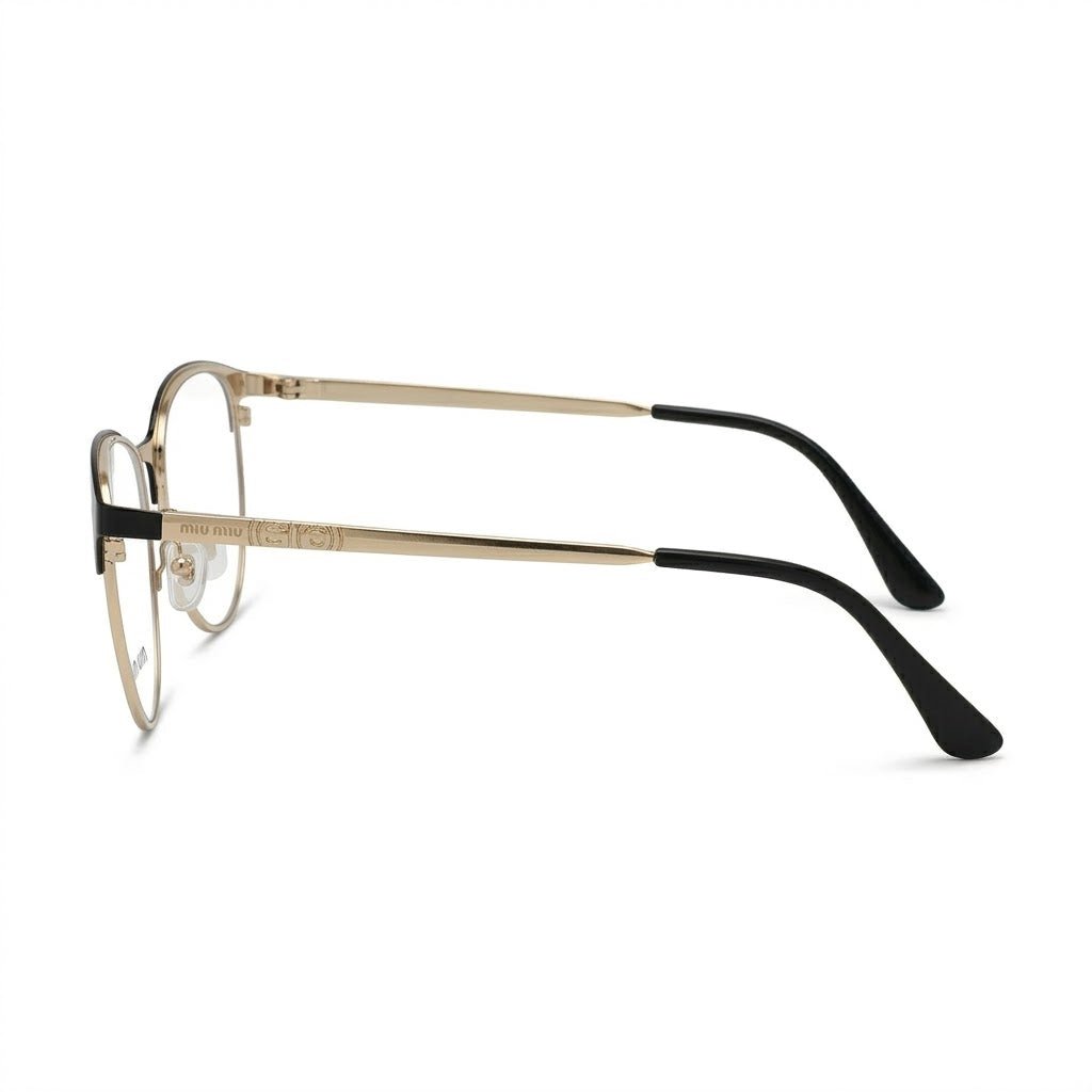 Lunettes Miu Miu Photogray Anti-Reflet – Cat Eye Noire Et Dorée