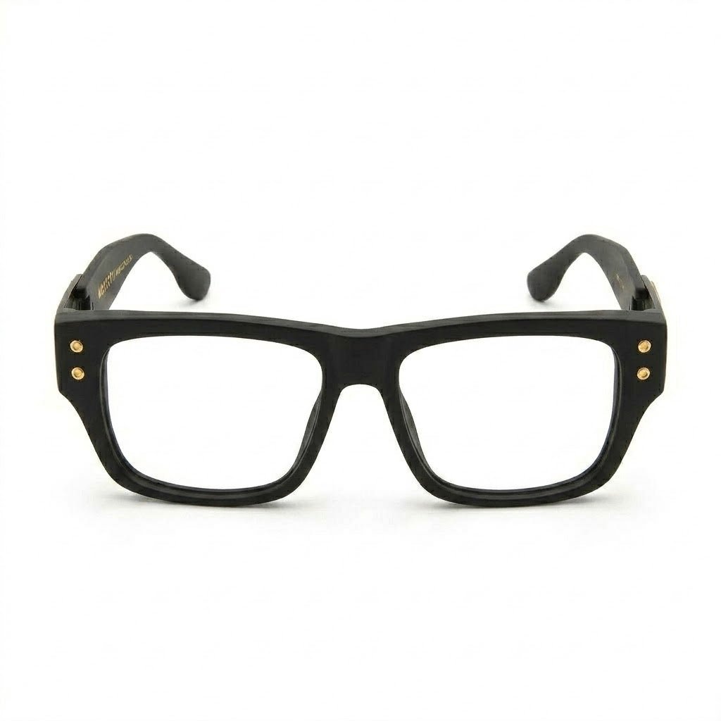Lunettes Moscot Photogray Anti-Reflet blue cut – Carré noir mat avec charnière mécanique en métal